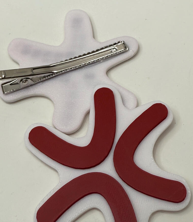 Angry emoticon hair accessory